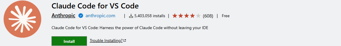 Claude Code в маркетплейсе расширений